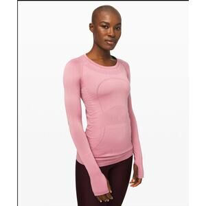 Lululemon Swiftly Tech Long Sleeve Crew 2.0 Pink Taupe Size 10